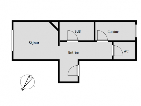 PARIS 20 APPARTEMENT 1P 25.4M²