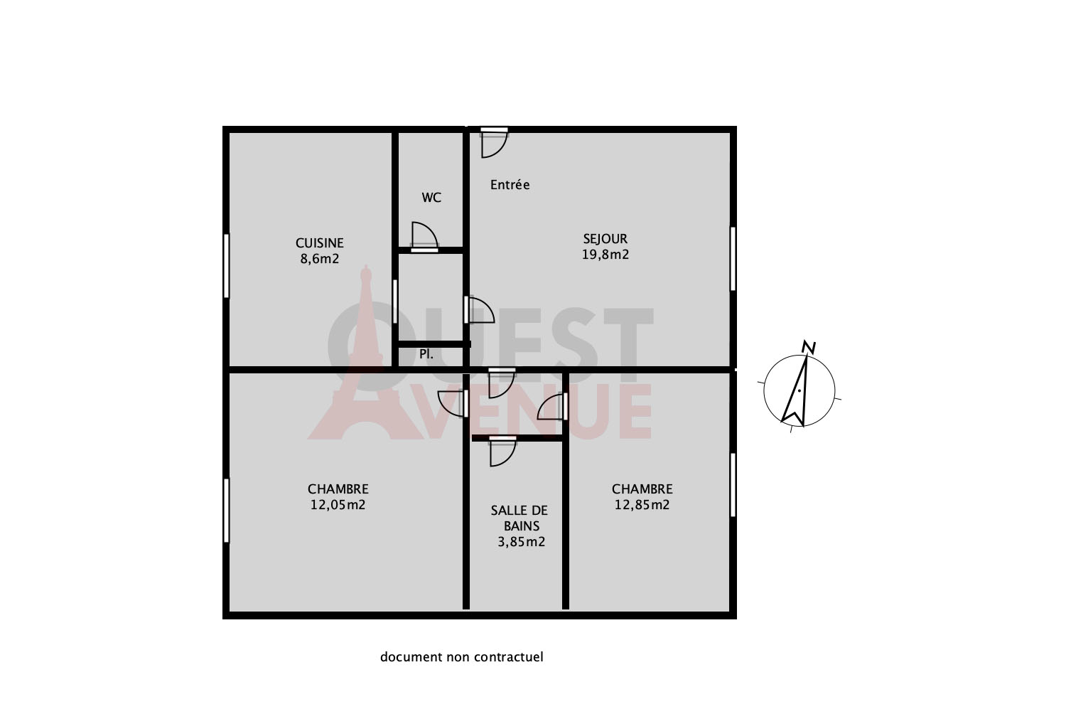 SAINT CLOUD  APPARTEMENT 3P 63M²