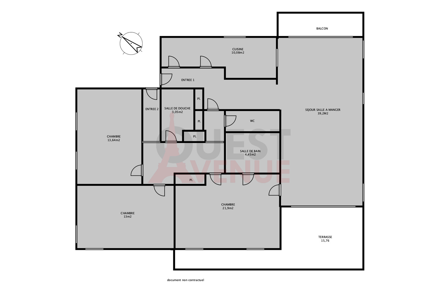 CHAVILLE  APPARTEMENT 5P 130M²