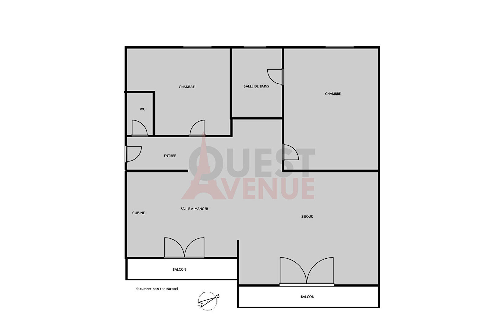 BOULOGNE BILLANCOURT  APPARTEMENT 3P 61.26M²