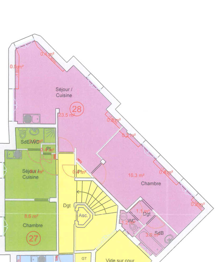 PARIS 20 APPARTEMENT 2P 47M²
