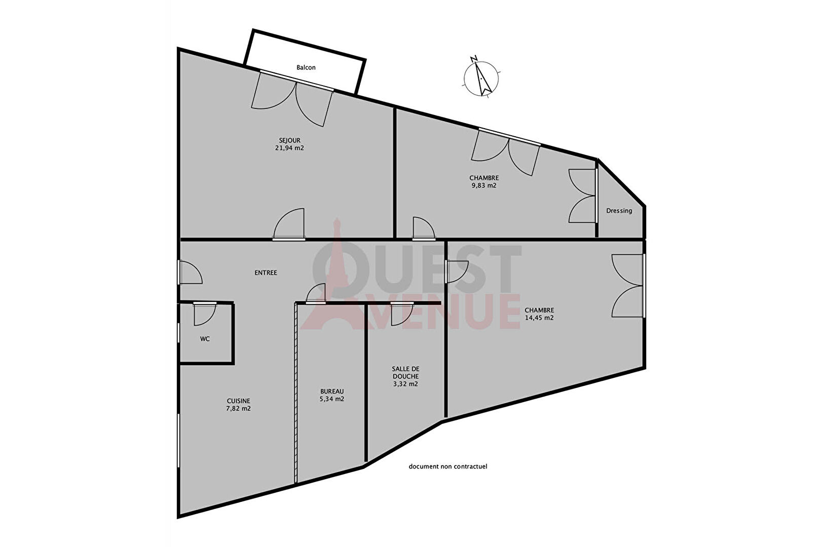 CLAMART  APPARTEMENT 4P 73M²