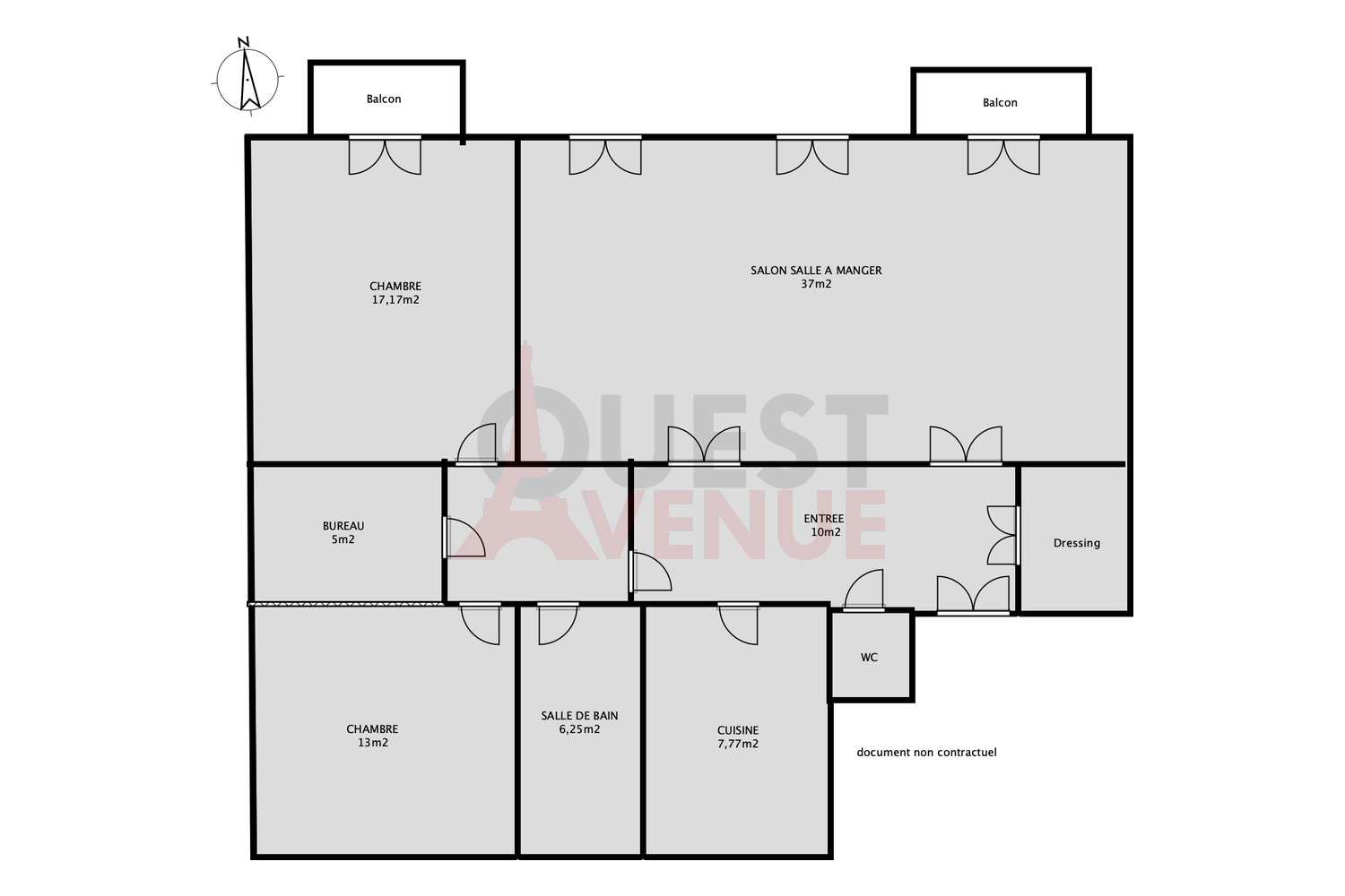 BOULOGNE BILLANCOURT  APPARTEMENT 4P 105M²