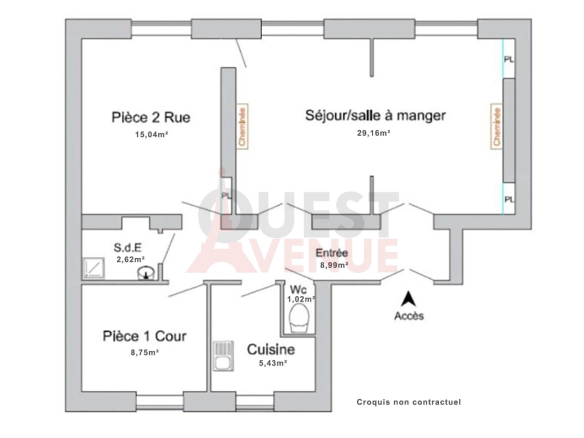 PARIS 05 APPARTEMENT 4P 71M²