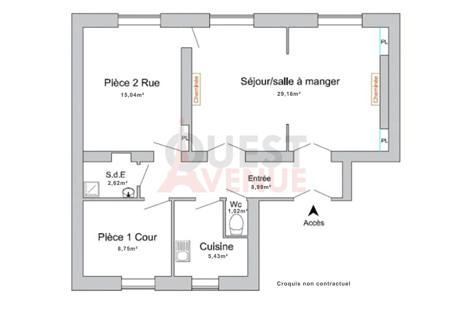 61654614 PARIS 05 APPARTEMENT 4P 71M²