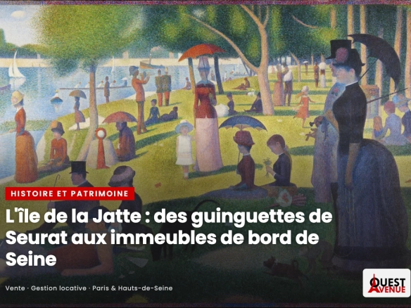Un dimanche après-midi à l'île de la Grande Jatte, tableau de Georges Seurat (1884-1886), domaine public